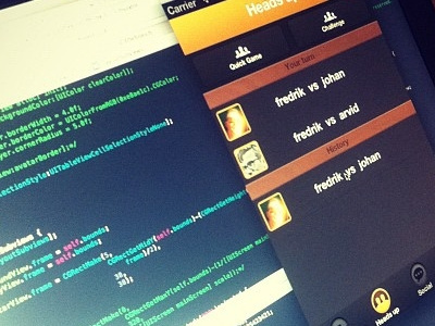 Quiz Code app button code dev interface ios iphone kit nav bar tab bar ui wood xcode yellow