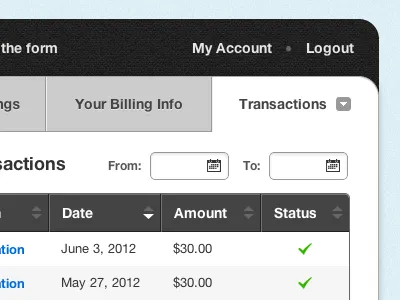 Compacted Account Management account management compact ui
