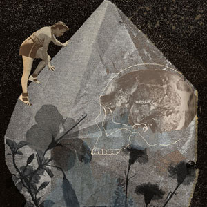 Resurrection 1950s amethyst climbing collage crystal decay digital art fauna flora flowers growth natural nature new old photoshop ressurection science skull