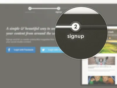 Glossi Onboarding Flow loupe onboarding progress bar progress meter registration signup ui