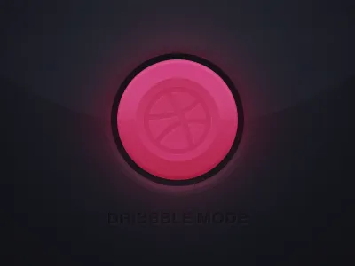 dribbble mode: on button debut dribbble welcome