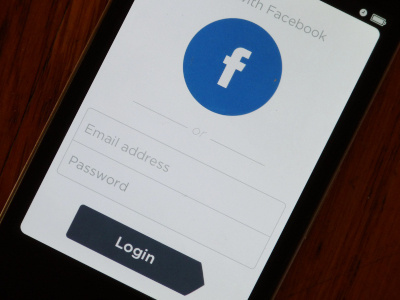 Login screen circle facebook form ios iphone login signup