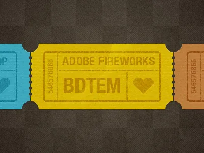 BDTEM Ticket adobe fireworks fireworks free freebie texture ticket vector