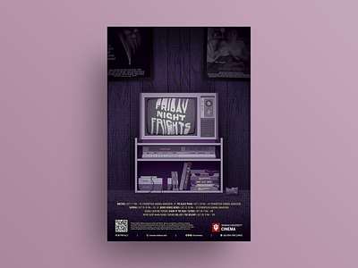 Fall 2022 Friday Night Frights film series poster design film poster graphic design illustration illustrator poster poster art poster design