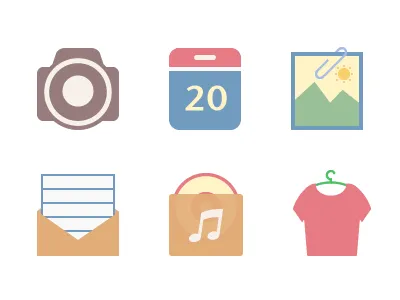 Original aric calendar camera china email icon icons music picture theme