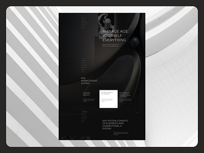 AM System. Concept age management animation composition concept design home page typography ui web website