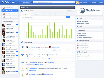 Dashboard attachment clean dashboard graph half life icons interface message statistics students ui ux