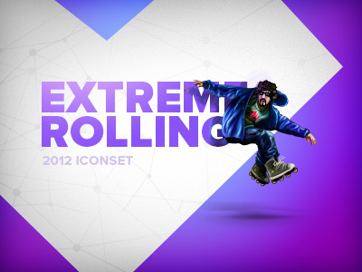 EXTREME ROLLING / icon design extreme icon set icons numicor rollers rolling sport