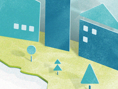 Paper World ad airport illustration lighting magazine ad paper photoshop simple soft texture trees