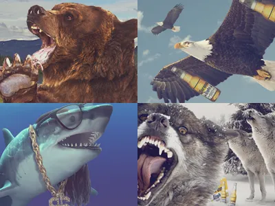 These animals know how to party! animals beer design gif gifs illustration motion party random rinker weird