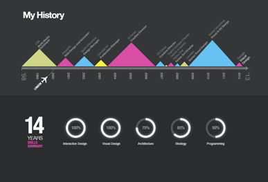 Infographic of my CV black clean cv data flat ui info graphic infographic minimal resume timeline ui ux ux design visualisation