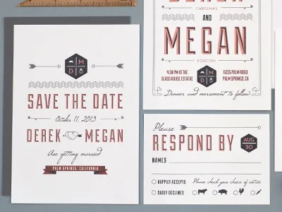 The second set save the date wedding invitation