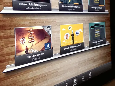 My Courses, In Depth app catalog ipad leather shelf stitch thumbnail udemy wood