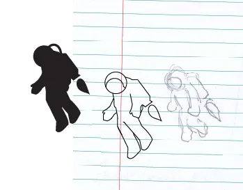 Spaceman with jetpack icon space