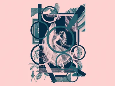 Illustration for Nightingale Magazine collage color design editorial illustration magazine people plants texture vintage