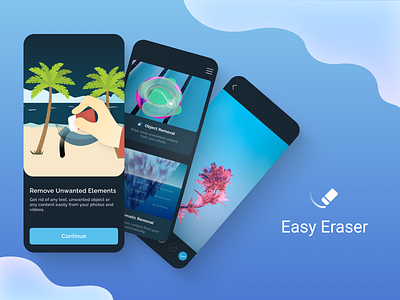 Easy Eraser App app design branding design eraser illustration iphone logo object remove ui ui design ux vector watermark