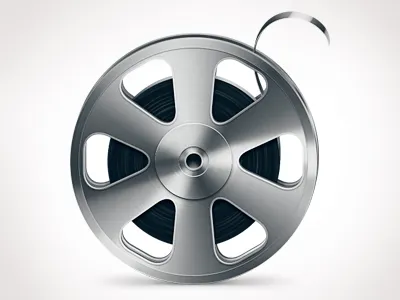 Film Reel 2 camera cinema cold dark free freebies icon icons illustration kit metal movie pack photoshop pixel reel set shapes steel tape