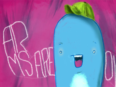 Arms are overrated. blue drawing illustration ipad monster random sketch