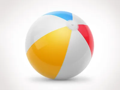Beach ball ball beach fun illustration photoshop rubber sphere sport striped summer toy vacations