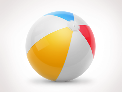 Beach ball ball beach fun illustration photoshop rubber sphere sport striped summer toy vacations