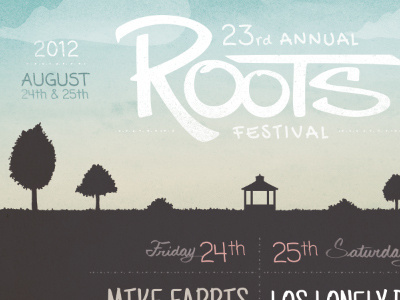 Roots Festival Poster drawing hand drawn illustration marker music poster texture vector vintage