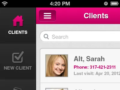 Slide Out Nav app iphone retina ui