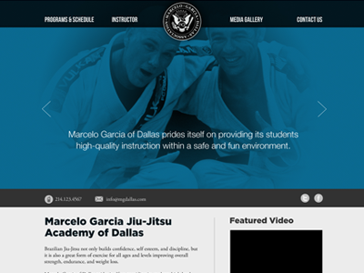 Example of MG Dallas Website - Design