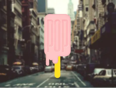 Popsicle in the city cute illustration pink summer