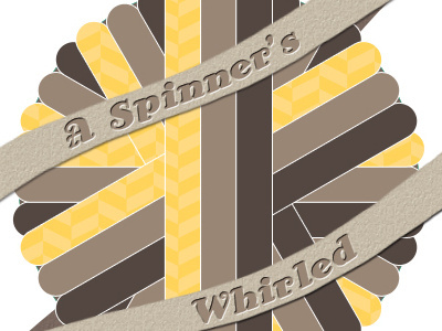 A Spinner's Whirled Logo circle logo modern ribbon yarn