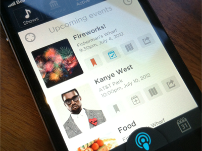 Events app ios iphone simple