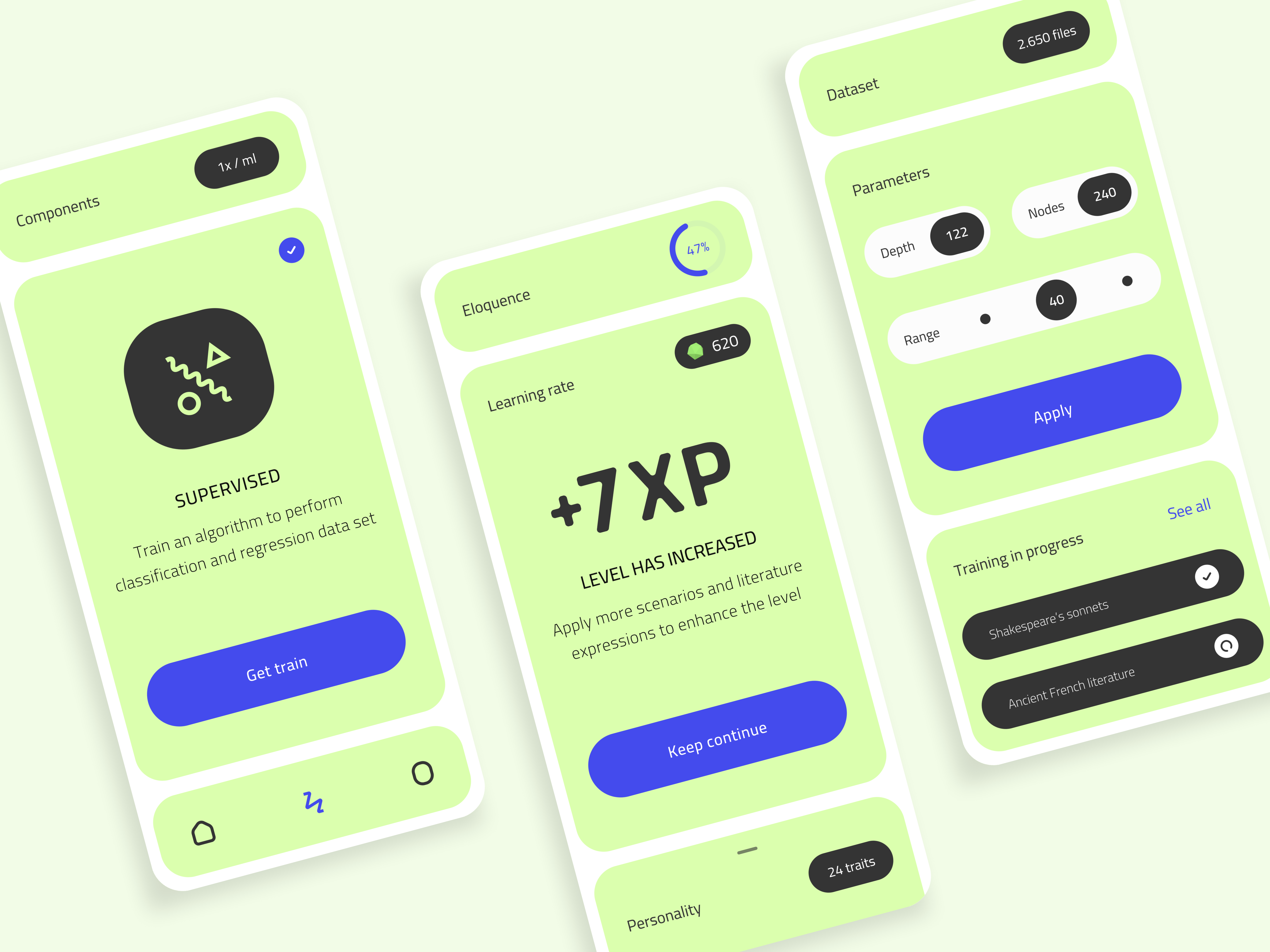 ML Control App ai app design artificial intelligence clean design control app interaction machine learning machine learning mobile app machine training minimalism ml ui design ux