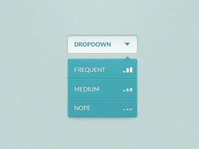 Dropdown Rebound dropdown menu monochrome