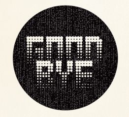 So long, farewell, auf wiedersen black and white bw bye design goodbye texture typography