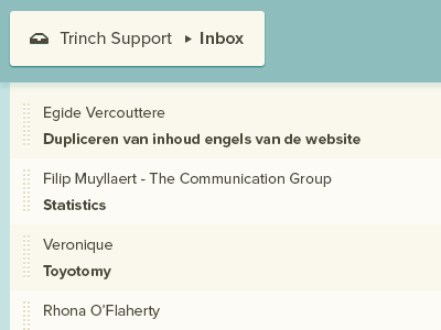 Emails List css3 dropdown email html5 inbox interface list mail mailbox planning tool ui user web webtool