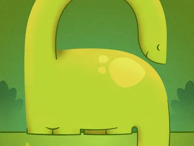 Gentle Dino cute dinosaur illustration