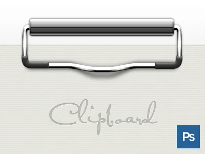 Freebee Clipboard PSD chrome clip clipboard freebee psd