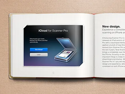 Scanner Pro Book album apple application book ipad iphone paper photo pro readdle scan scanner scanner pro screen text top view