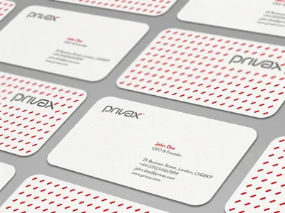 Privax Business Card alex ali business card effendy encryption identity internet logo mokcup privacy protection shield software stationery visiting card vpn