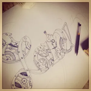 Lapin clock illustration type typo typography