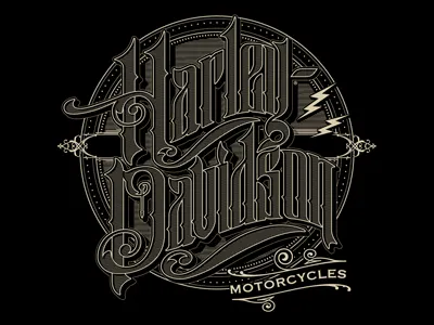 Harley Davidson Merch custom lettering design graphic design graphics harley davidson lettering type typography vector