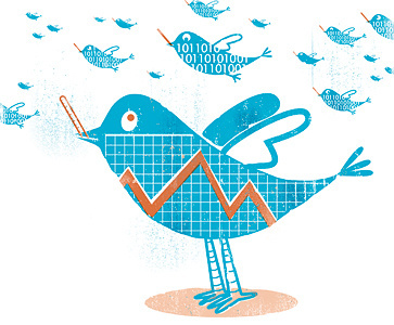 Rosch Twitterdatabirds editorial illustration twitter