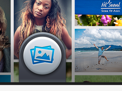 Photo stream button idea button concept idea ios iphone photo push