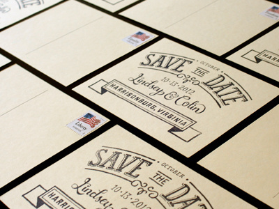 I have an STD! hand lettered lettering postcards save the date script stamp type typography wedding