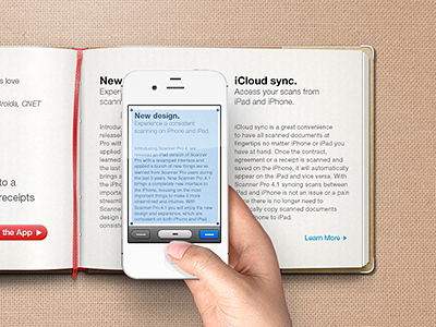 Scanner Pro - banner app application banner book icloud illustration iphone paper readdle sale scan scanner scanner pro sync top view