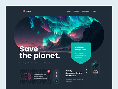 Ecology Token Website design minimalism ui ux webdesign website