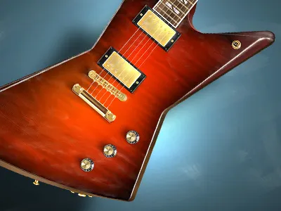 Gibson Explorer Final explorer gibson guitar illustration instrument photoshop rock