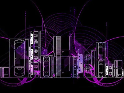 Retro Nation abstract art design digital landscape retro