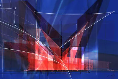 City Emotions abstract art design landscape retro