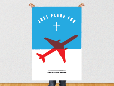 Just Travelin' brand franchise bold gotham graphic design poster print type vector