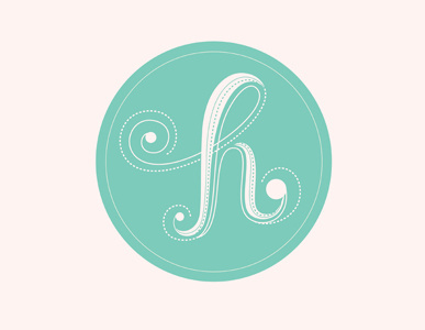 h hand lettering monogram script typography
